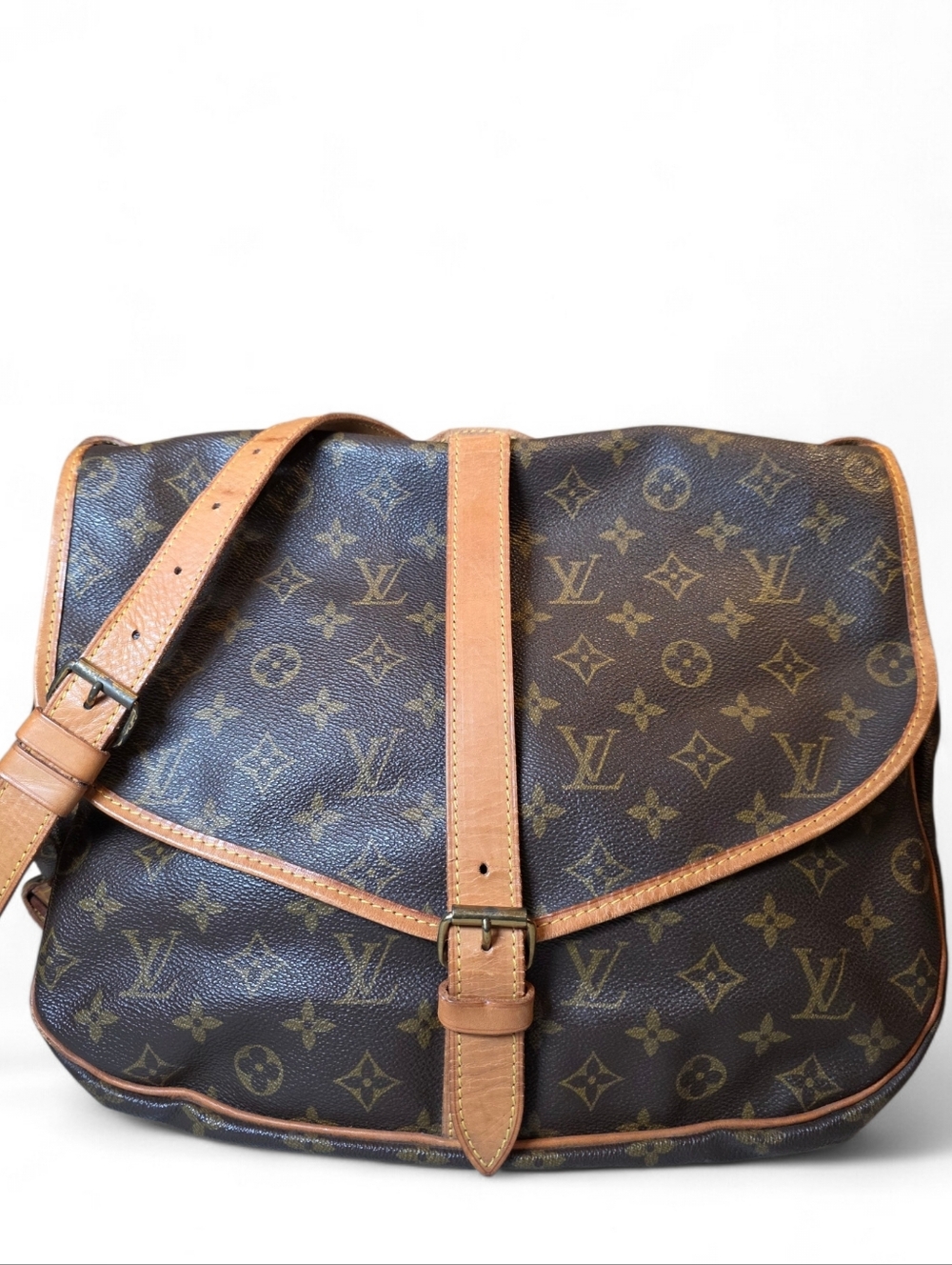 Louis Vuitton Saumur 35 Crossbody Bag Brown Monogram PVC Canvas Messenger Bag - Picture 2 of 12